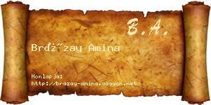 Brázay Amina névjegykártya